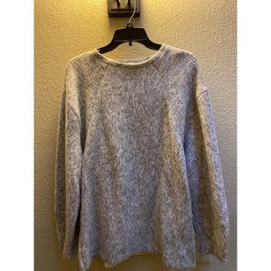 Zara Grey fuzzy oversized sweater